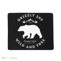 Grizzly 399 Wild & Free Grand Teton National Park Mousepad thumb 0