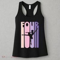 Girl 4th Birthday Gift Ballet Dancer 4 Years Old Ballerina Girl Women's Tank Top thumb 3