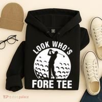 Golf 40th Birthday Look Who’s Fore 40 Forty Hoodie thumb 4