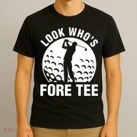 Golf 40th Birthday Look Who’s Fore 40 Forty T-Shirt thumb 3