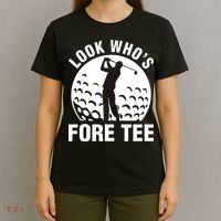 Golf 40th Birthday Look Who’s Fore 40 Forty T-Shirt thumb 4