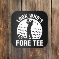 Golf 40th Birthday Look Who’s Fore 40 Forty Coaster thumb 0