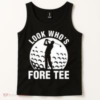 Golf 40th Birthday Look Who’s Fore 40 Forty Tank Top thumb 2