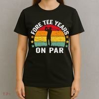 Golf 40th Birthday Pun Retro Vintage Look Who’S Fore Tee T-Shirt thumb 4