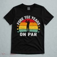 Golf 40th Birthday Pun Retro Vintage Look Who’S Fore Tee T-Shirt thumb 5