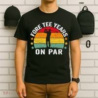 Golf 40th Birthday Pun Retro Vintage Look Who’S Fore Tee T-Shirt thumb 6