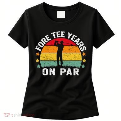 Golf 40th Birthday Pun Retro Vintage Look Who’S Fore Tee Women's T-Shirt