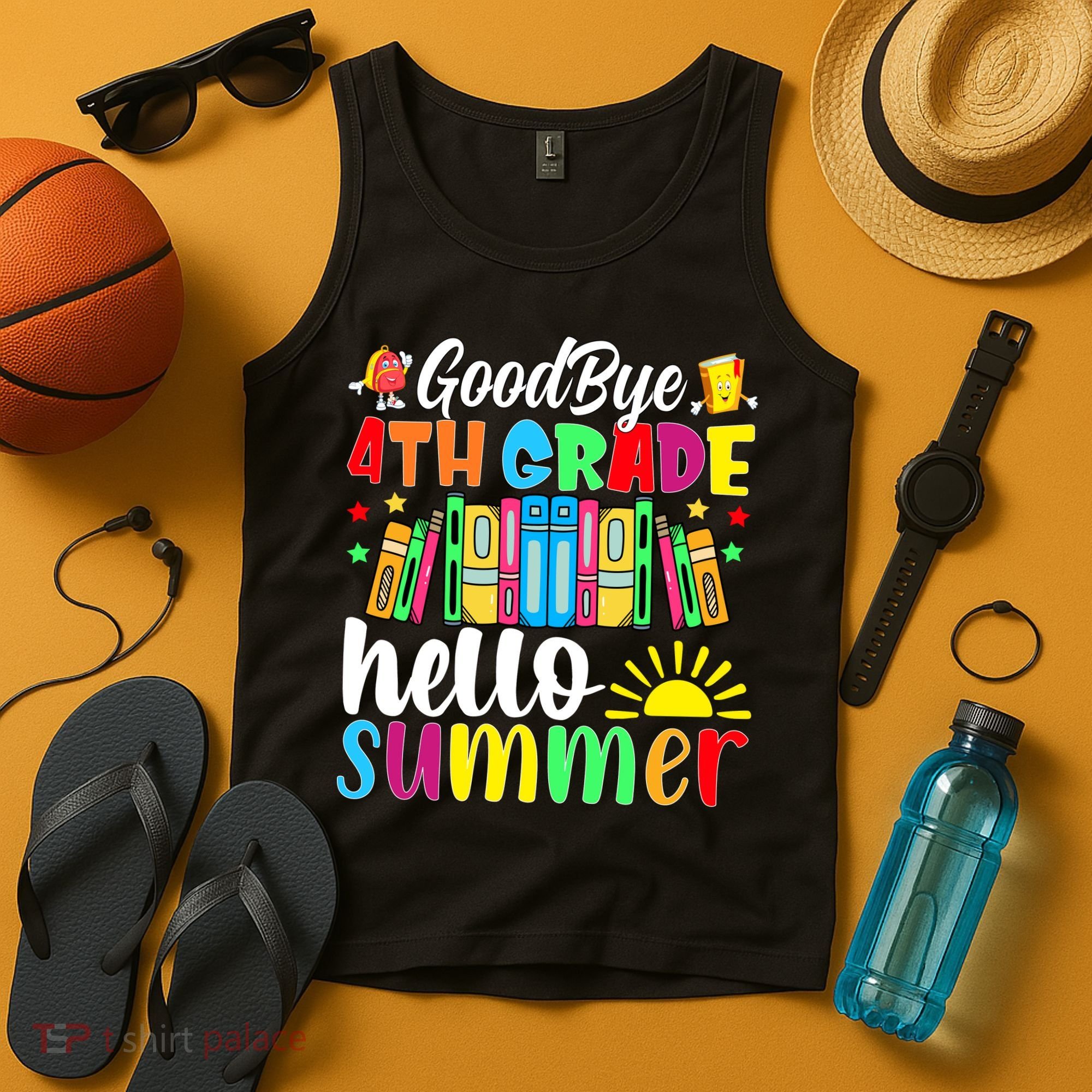 Goodbye 4th Grade Hello Summer Last Day Of School Tank Top