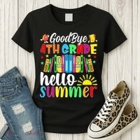 Goodbye 4th Grade Hello Summer Last Day Of School Women's T-Shirt thumb 3
