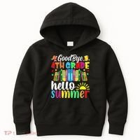 Goodbye 4th Grade Hello Summer Last Day Of School Kids Hoodie thumb 0