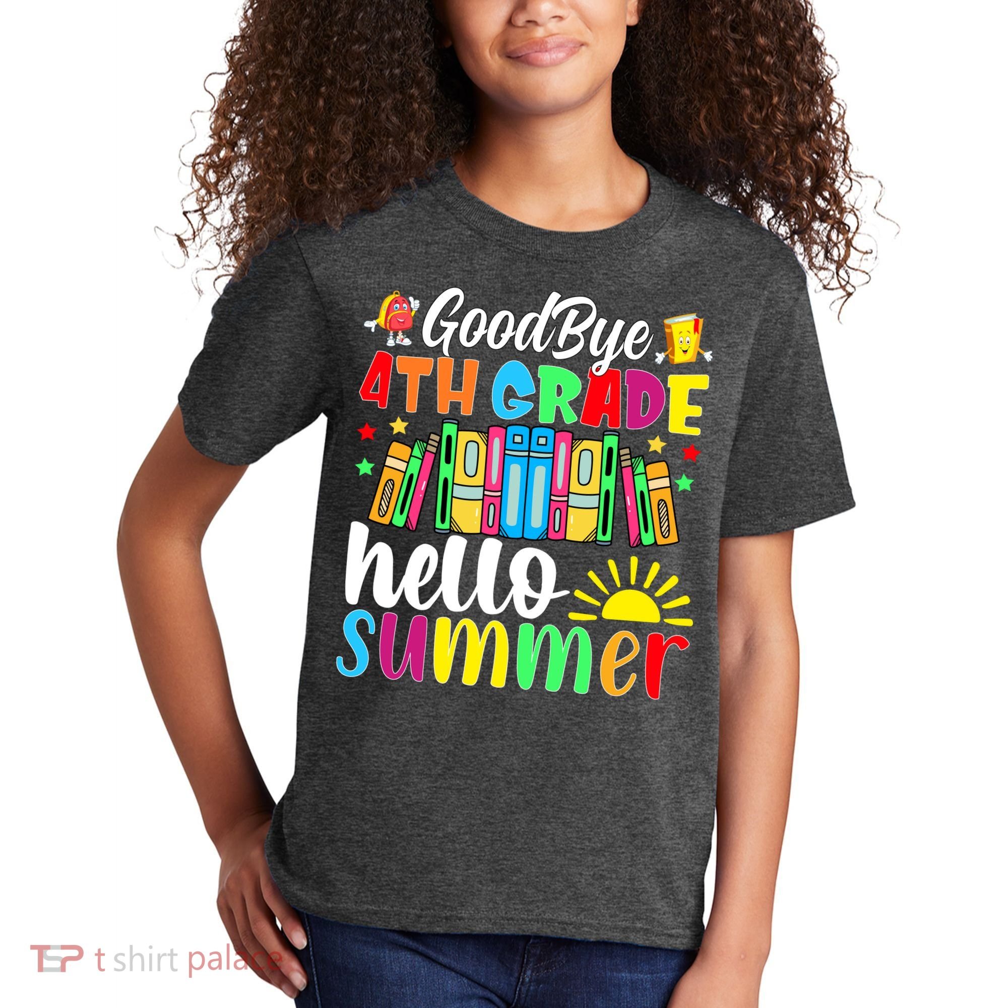 Goodbye 4th Grade Hello Summer Last Day Of School Kids T-Shirt