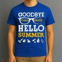 Goodbye 4Th Grade Hello Summer Gift Fourth Grade Graduate Gift T-Shirt thumb 3