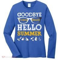 Goodbye 4Th Grade Hello Summer Gift Fourth Grade Graduate Gift Women's Long Sleeve Shirt thumb 0