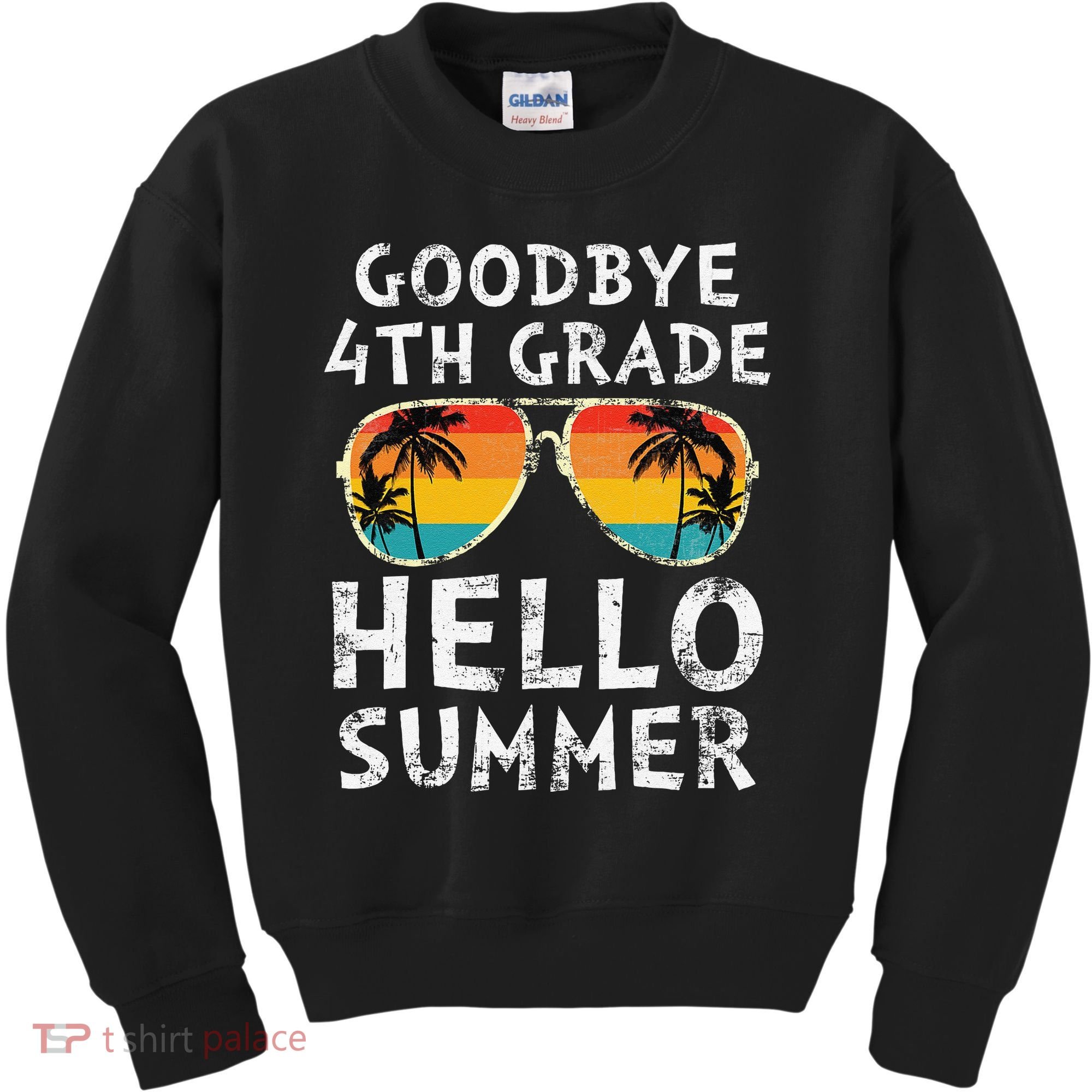 Goodbye 4th Grade Hello Summer Sunglasses Last Day Of School Gift Kids Sweatshirt