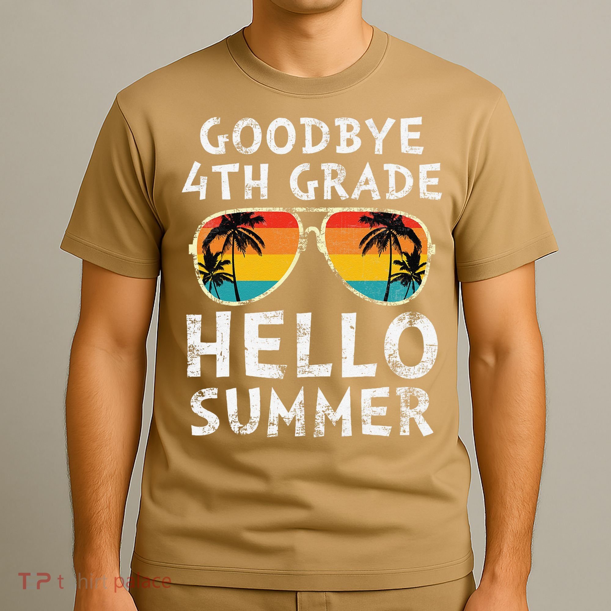 Goodbye 4th Grade Hello Summer Sunglasses Last Day Of School Gift T-Shirt