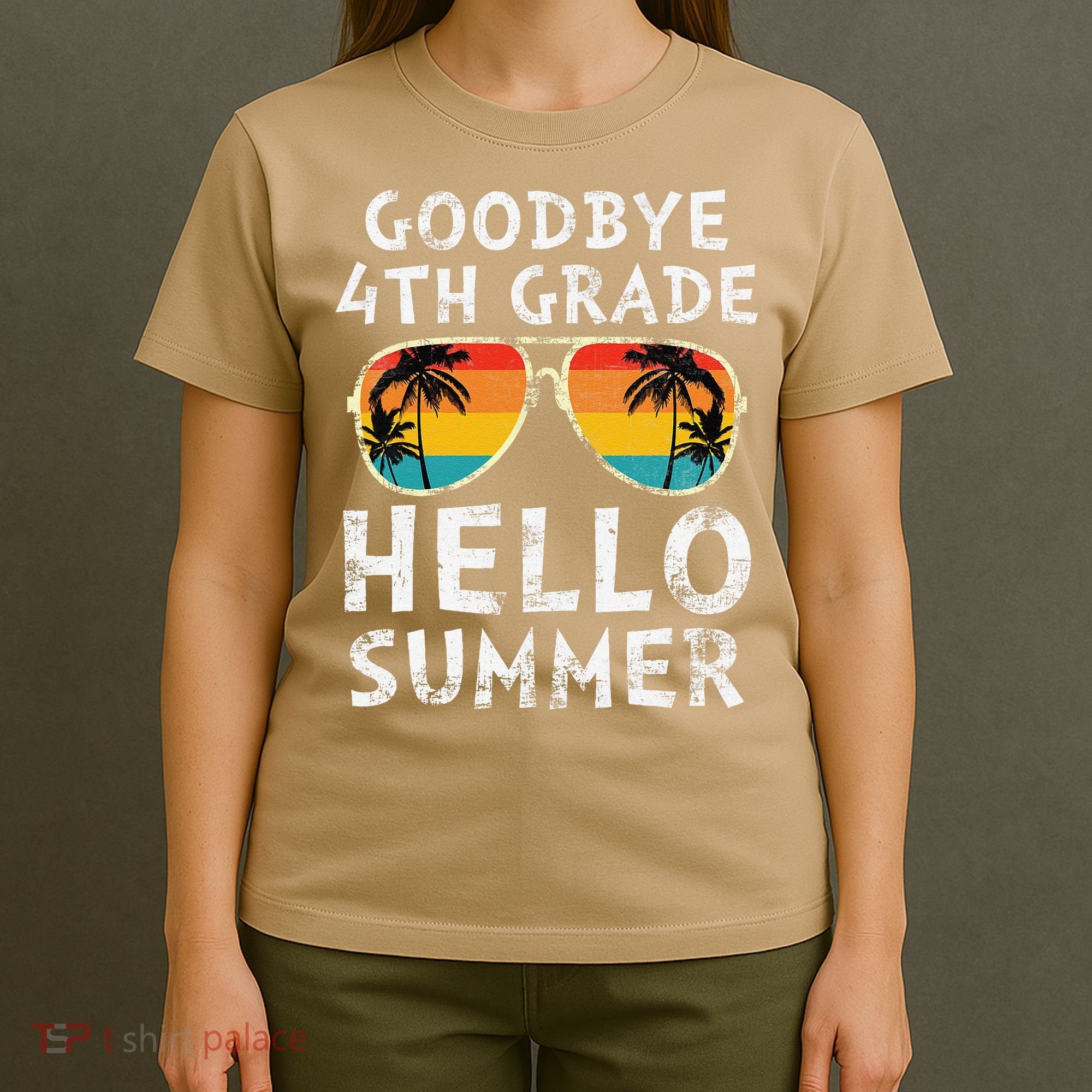 Goodbye 4th Grade Hello Summer Sunglasses Last Day Of School Gift T-Shirt