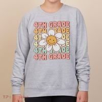 Groovy 4th Grade Back To School First Day Of Fourth Grade Women's Sweatshirt thumb 0