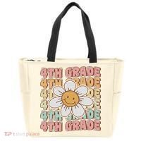 Groovy 4th Grade Back To School First Day Of Fourth Grade Tote Bag thumb 0