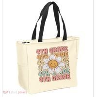 Groovy 4th Grade Back To School First Day Of Fourth Grade Tote Bag thumb 2