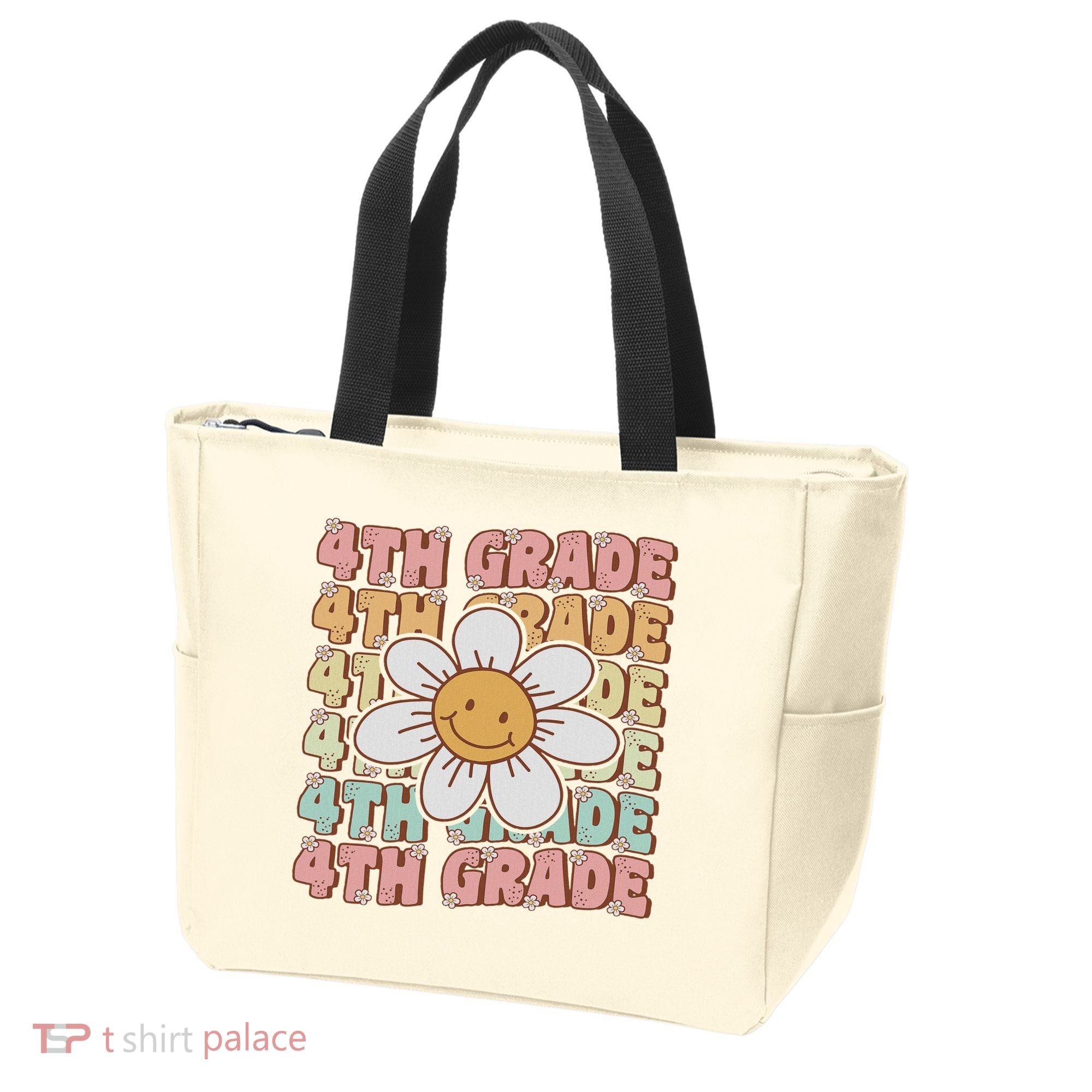 Groovy 4th Grade Back To School First Day Of Fourth Grade Tote Bag
