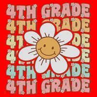 Groovy 4th Grade Back To School First Day Of Fourth Grade Santa Hat thumb 1