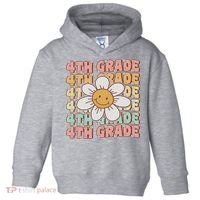 Groovy 4th Grade Back To School First Day Of Fourth Grade Toddler Hoodie thumb 0