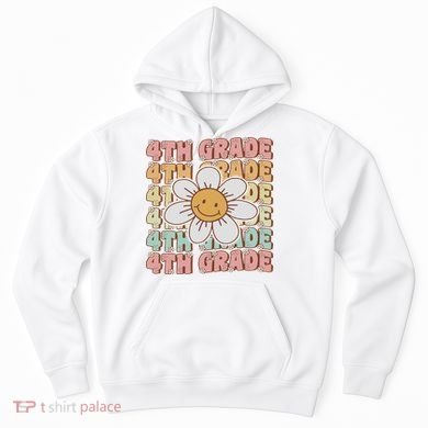 Groovy 4th Grade Back To School First Day Of Fourth Grade Hoodie