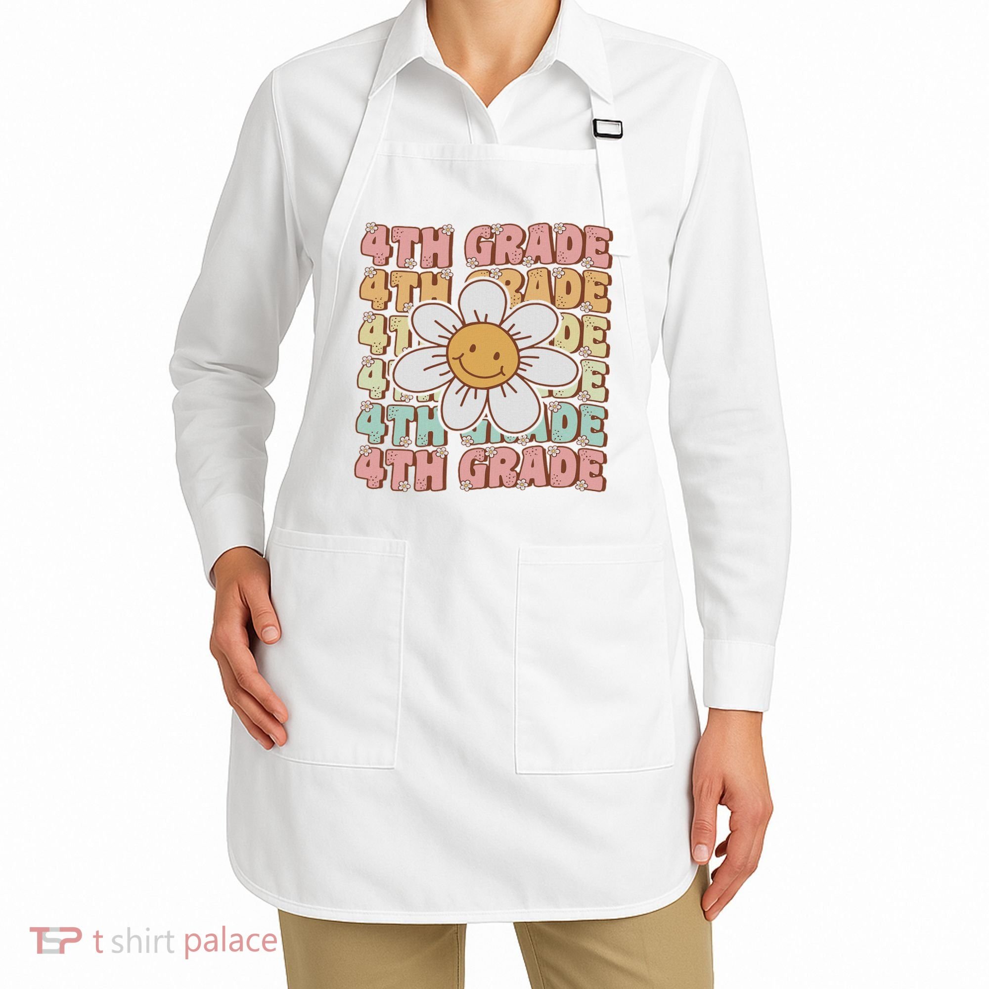 Groovy 4th Grade Back To School First Day Of Fourth Grade Apron