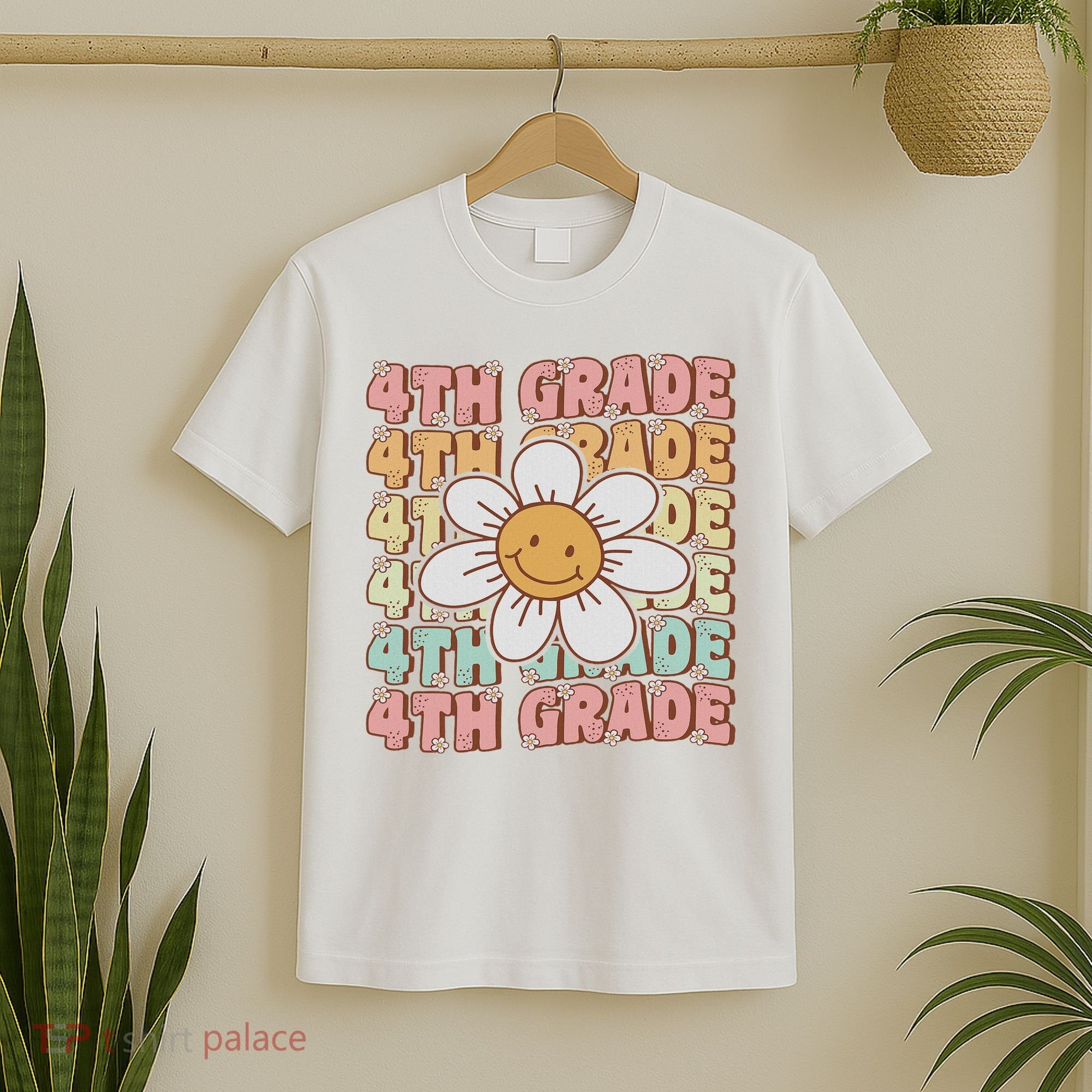 Groovy 4th Grade Back To School First Day Of Fourth Grade T-Shirt