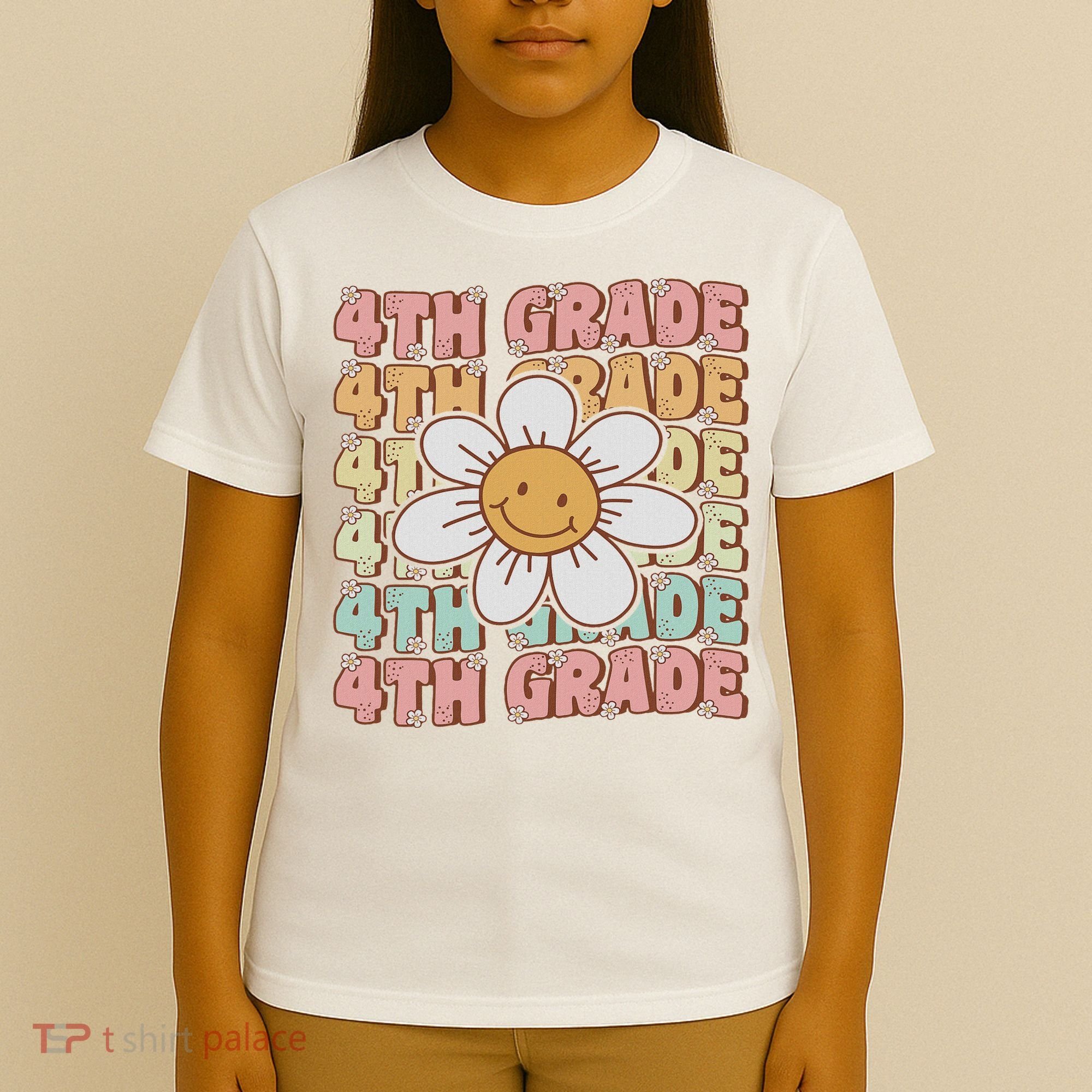 Groovy 4th Grade Back To School First Day Of Fourth Grade T-Shirt