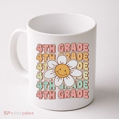 Groovy 4th Grade Back To School First Day Of Fourth Grade Coffee Mug