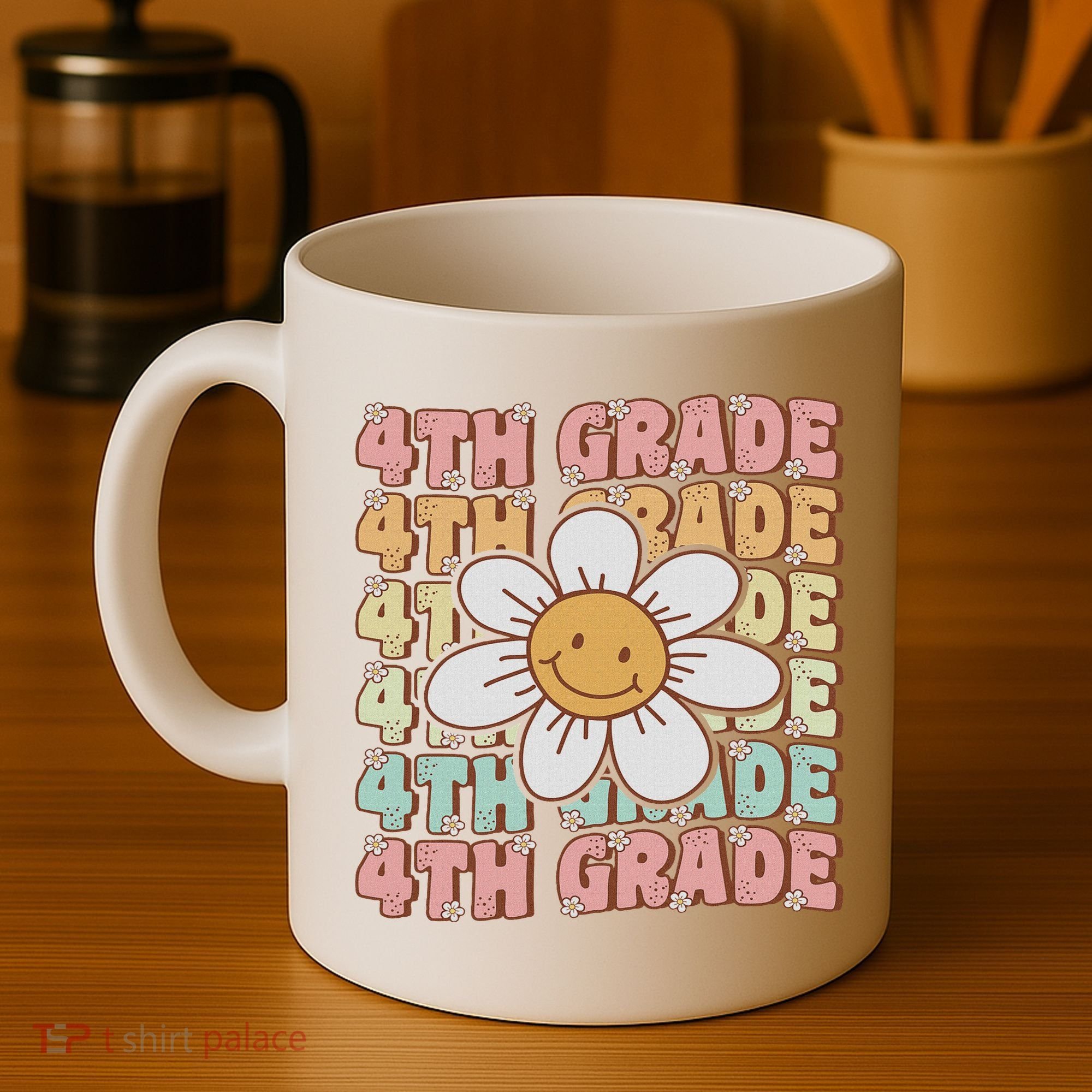 Groovy 4th Grade Back To School First Day Of Fourth Grade Coffee Mug