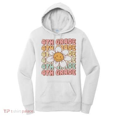 Groovy 4th Grade Back To School First Day Of Fourth Grade Women's Hoodie