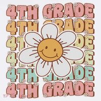 Groovy 4th Grade Back To School First Day Of Fourth Grade Women's Hoodie thumb 2