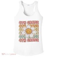 Groovy 4th Grade Back To School First Day Of Fourth Grade Ladies PosiCharge Competitor Racerback Tank thumb 0