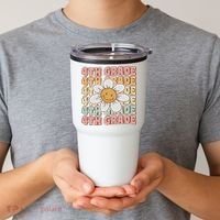 Groovy 4th Grade Back To School First Day Of Fourth Grade Tumbler thumb 2