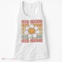 Groovy 4th Grade Back To School First Day Of Fourth Grade Women's Tank Top thumb 0
