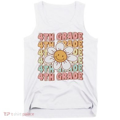 Groovy 4th Grade Back To School First Day Of Fourth Grade Tank Top