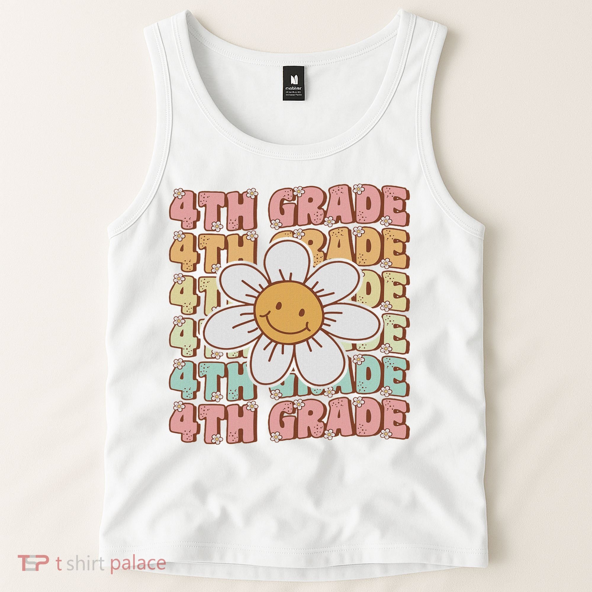 Groovy 4th Grade Back To School First Day Of Fourth Grade Tank Top