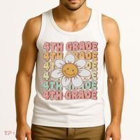 Groovy 4th Grade Back To School First Day Of Fourth Grade Tank Top thumb 3