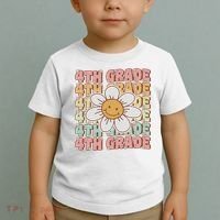 Groovy 4th Grade Back To School First Day Of Fourth Grade Toddler T-Shirt thumb 2