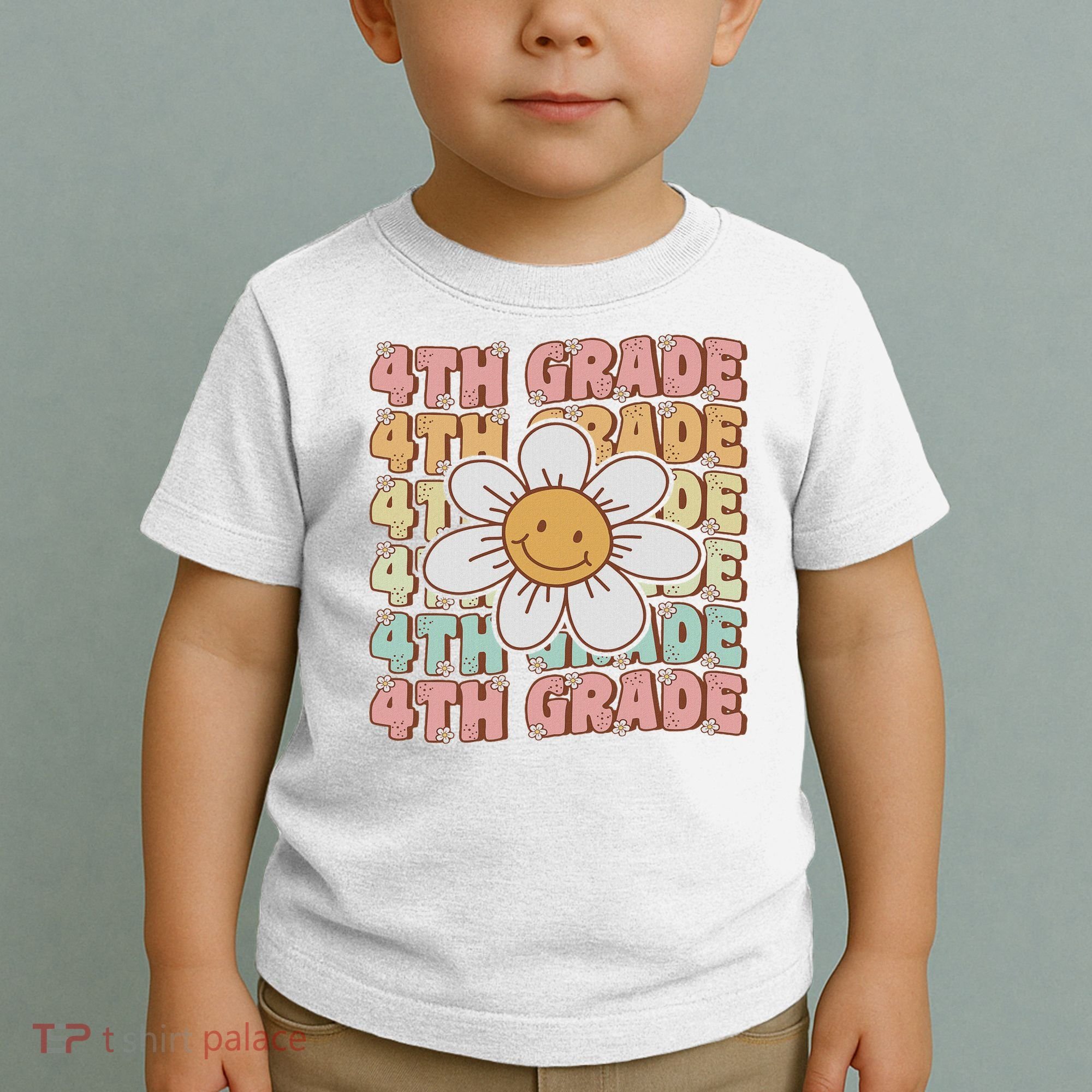 Groovy 4th Grade Back To School First Day Of Fourth Grade Toddler T-Shirt