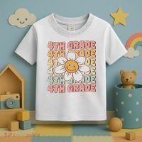 Groovy 4th Grade Back To School First Day Of Fourth Grade Toddler T-Shirt thumb 3