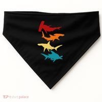 Great 4 Hammerhead Sharks Gift For Divers USA-Made Doggie Bandana thumb 0