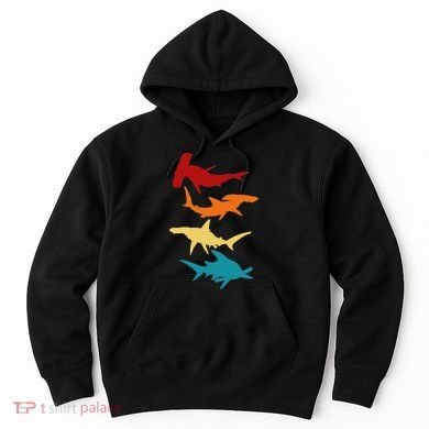 Great 4 Hammerhead Sharks Gift For Divers Hoodie