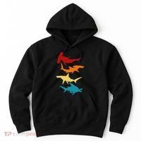 Great 4 Hammerhead Sharks Gift For Divers Hoodie thumb 0