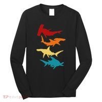 Great 4 Hammerhead Sharks Gift For Divers Long Sleeve Shirt thumb 0