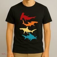 Great 4 Hammerhead Sharks Gift For Divers T-Shirt thumb 3