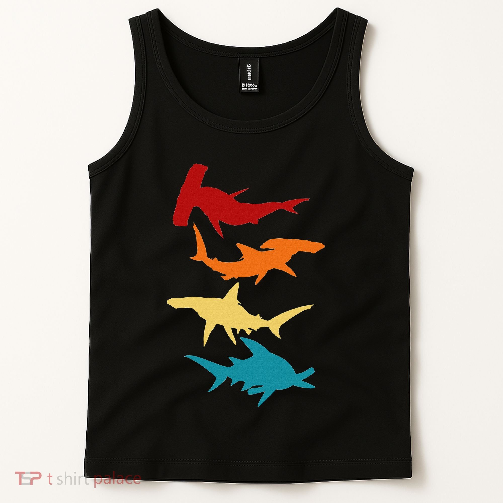 Great 4 Hammerhead Sharks Gift For Divers Tank Top