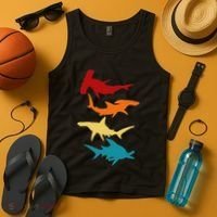 Great 4 Hammerhead Sharks Gift For Divers Tank Top thumb 4